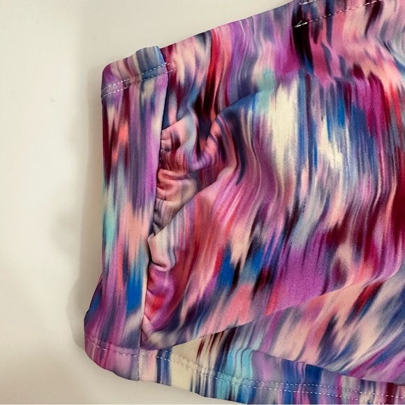 Time and Tru Womens Pink, Purple, Blue Abstract Bandeau Tube Style Bikini Top 2X - Picture 11 of 11